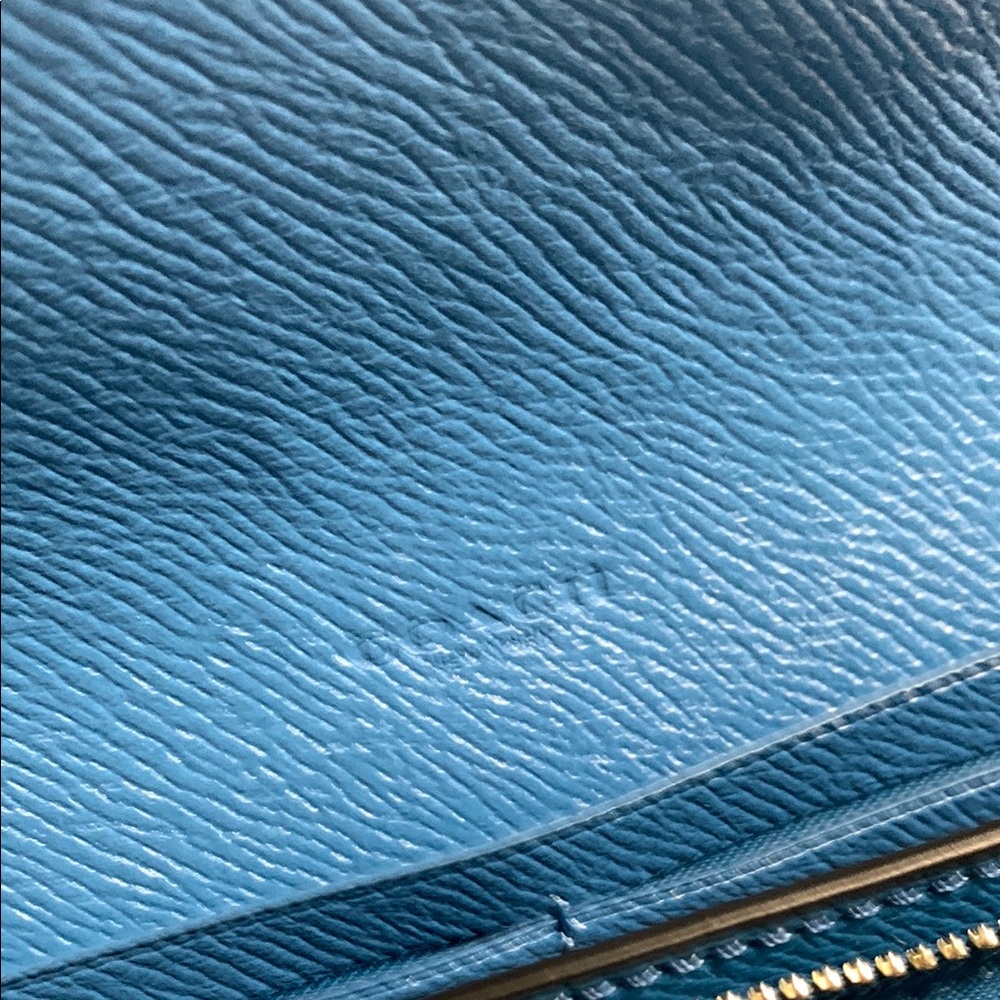 Coach Blue Saffiano Leather Wallet 5101 - Picture 9 of 13